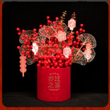 2025 decoración del Festival de Primavera al por mayor franela barril joyería Nochevieja flor abrazo cubo de bricolaje regalo de mano cubo de bendición producto terminado