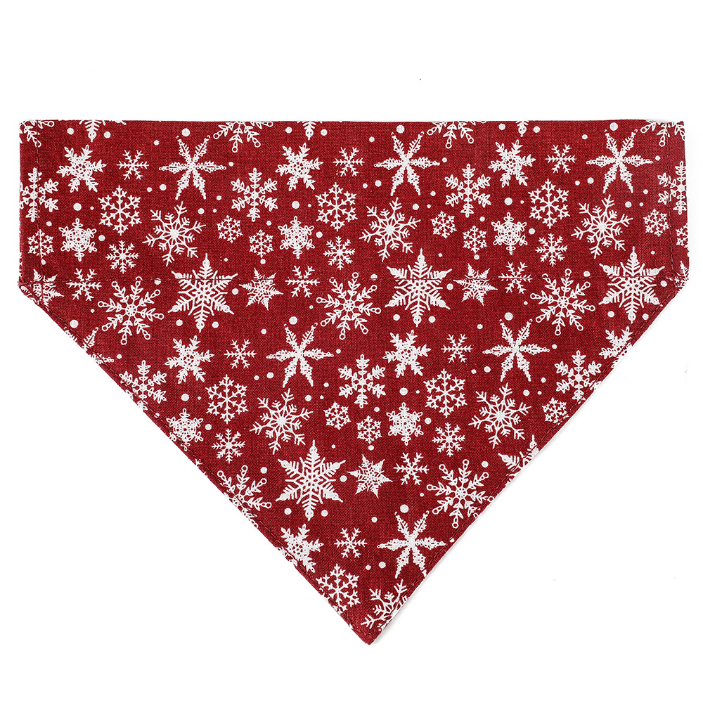 Nuevo algodón transfronterizo de nieve de Navidad collar de mascota arco desmontable collar de corbata de mascota collar de perro