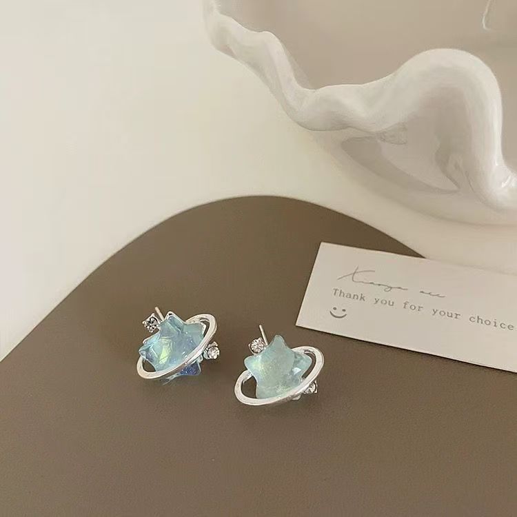 Aretes de Botón Estrella de Aleación de Zinc para Mujeres image 3