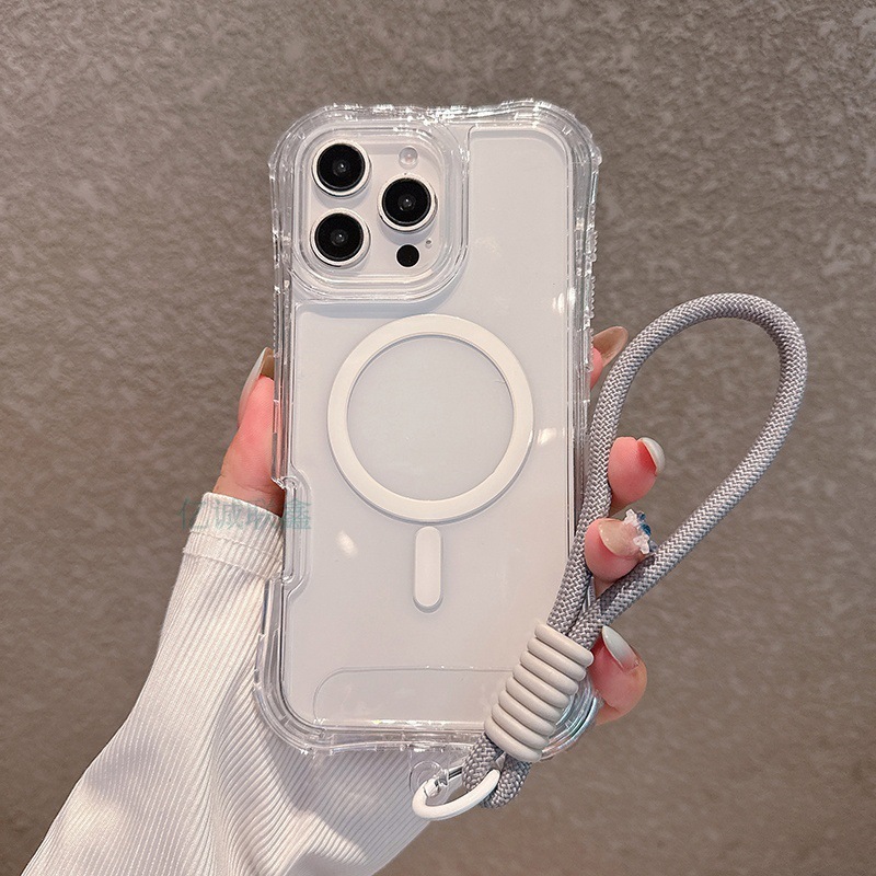适用苹果17promax透明磁吸手机壳iPhone17air三合一防撞16E挂绳壳|undefined