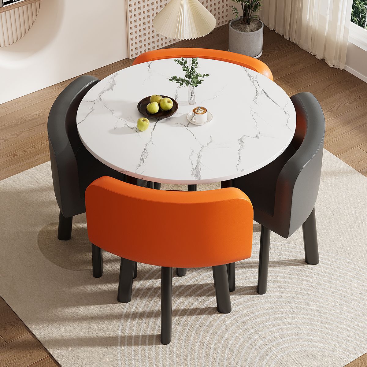 Mesa y silla de negociación simple mesa redonda de recepción de negociación casual mesa de recepción mesa comercial de té de leche y postres mesa y silla image 13