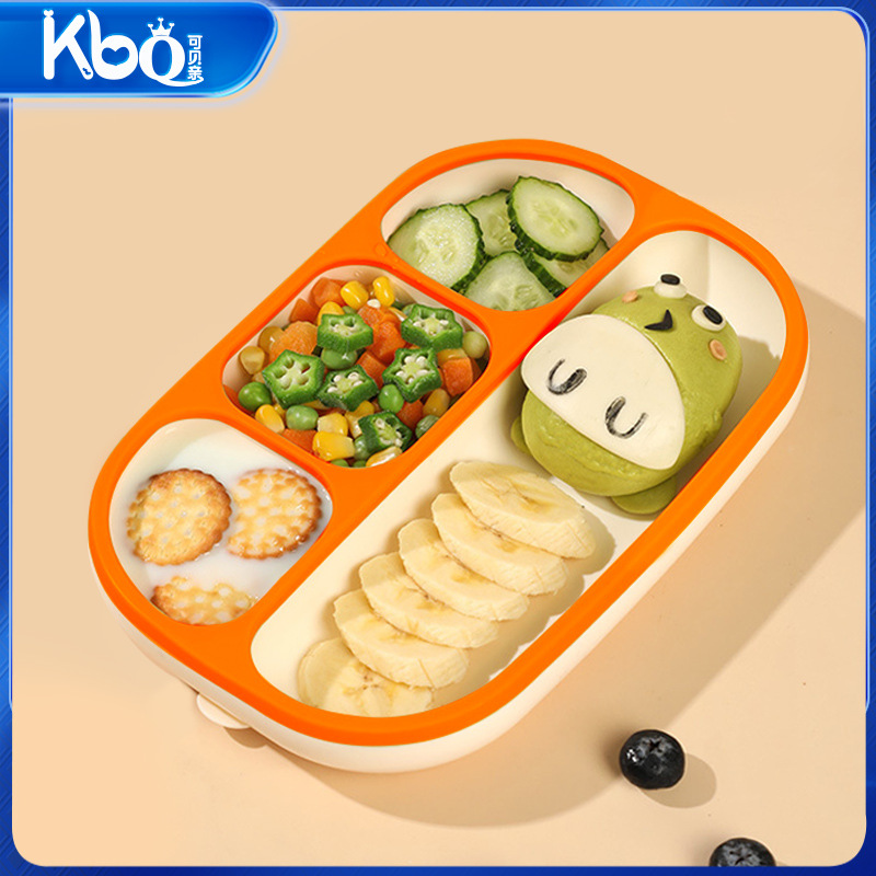 오렌지-스퀘어 2 색 플레이트