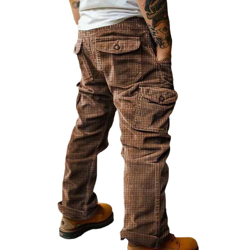 Europäische und amerikanische grenzüberschreitende Herbst-/Winterkollektion 2026: Neue lässige Retro-Cargohose mit Taschen für Herren_voghion.com