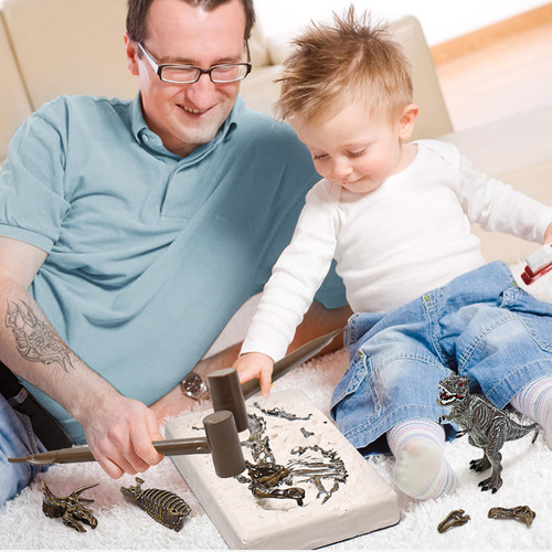 Children's Simulated Dinosaur Archaeological Fossil Toy Puzzle Excavation Animal Cartilage Rack Model Splicing Boy Tyrannosaurus Rex