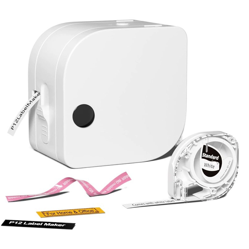 Термопринтер этикеток Phomemo P12, беспроводной, мобильный, с подключением по Bluetooth, миниатюрный, для дома.