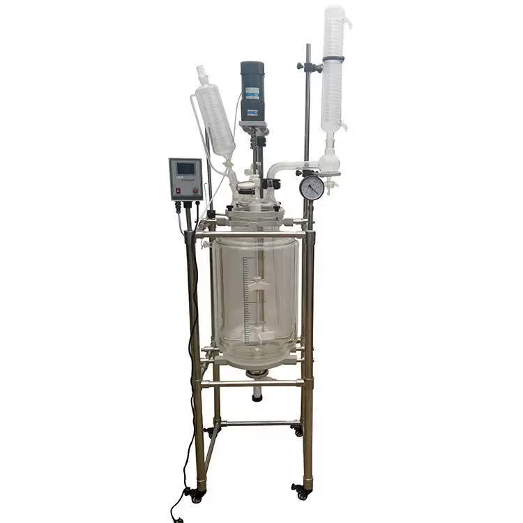 实验室专用双层玻璃反应釜 防爆蒸馏萃取双釜 高精度化工合成反应