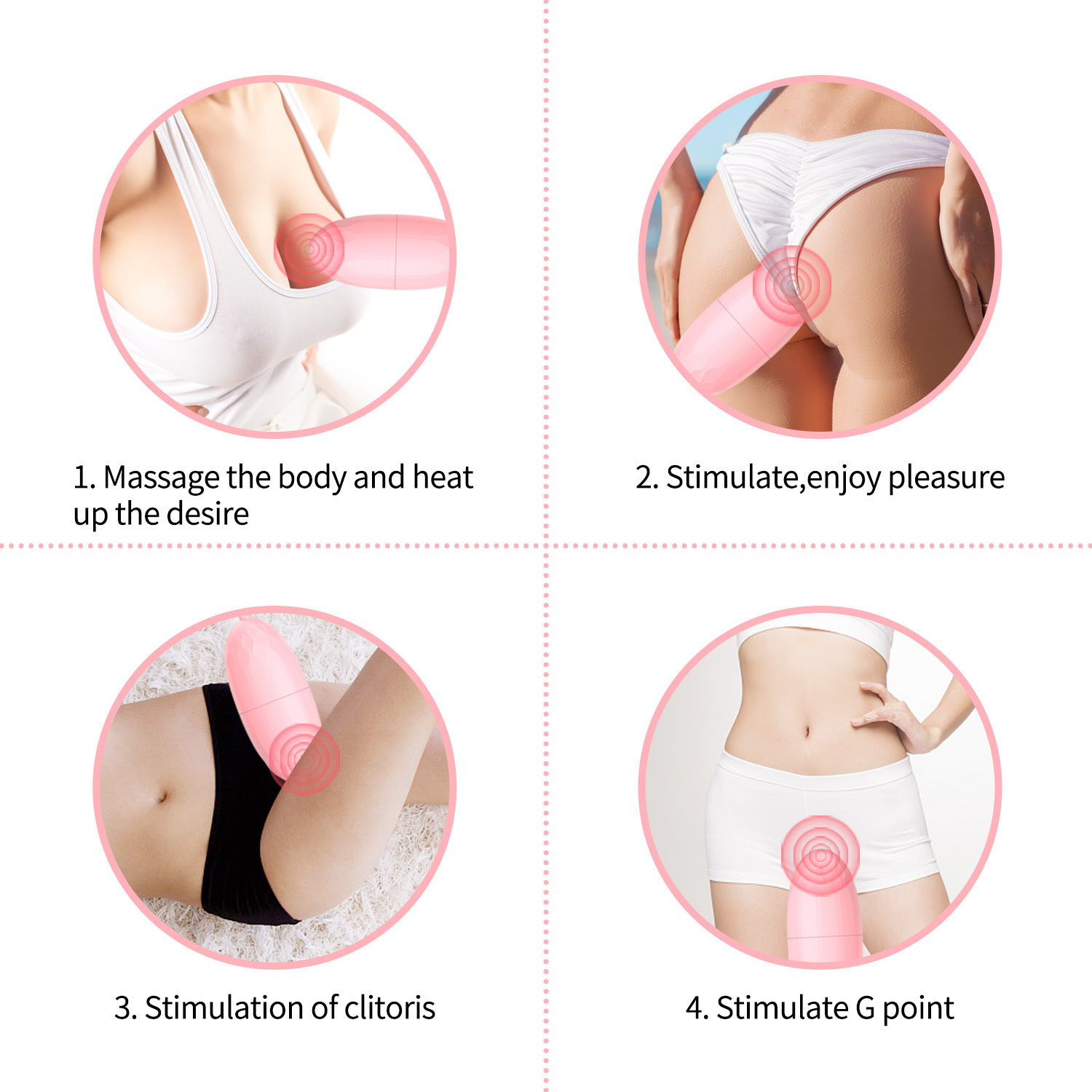 Mouse Remote Control Vibrating Egg – Pink ABS Wearable Bullet with Wireless Remote — detail image 10