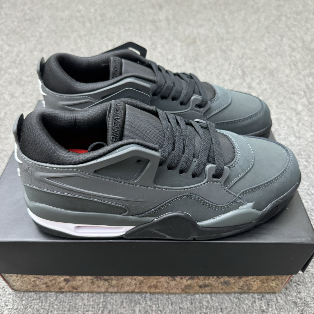 Putian estilo caliente aj4 RM marca compartida baja suela gruesa negra y amarilla aumento hombres y mujeres retro campus pareja zapatos deportivos comercio exterior