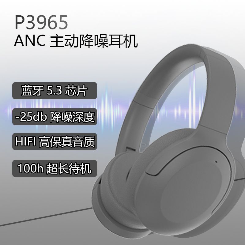 comercio exterior auriculares inalámbricos bluetooth ANC activa reducción de ruido procesamiento de auriculares de música OEM personalizado comercio de exportación image 3