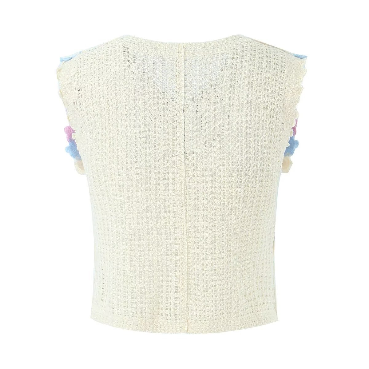 Frauen kleidung herbst neue urlaub blume weste strickjacke kurze top_voghion.com