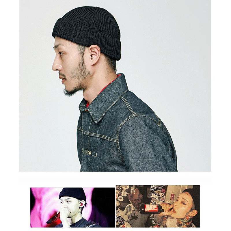 Guapi Short Cold Dome Street Knitted Hat High Elasticity_voghion.com