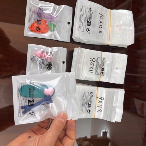 Xiyin shein pearlescent bone bag plastic jacket ziplock bag TEMU anti-suffocation label environmental protection logo packaging bag
