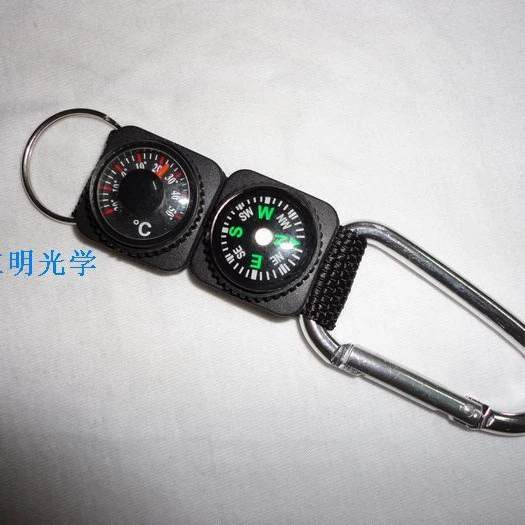 Открытый спорт металлический альпинистский термометр компас брелок многофункциональный пластиковый компас