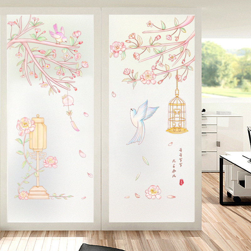 BLT467-468 Frosted Glass Sticker Window Privacy Anti-running Light Anti-peep Film sliding door bathroom window paper film