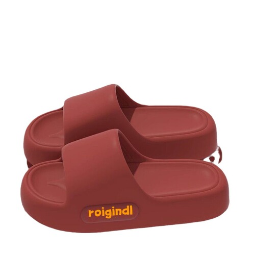 Sturdy Eva Slippers for Couples - Bathroom Home Use, Thick Indoor Household Red Thick Sole Anti-Odor Summer Wedding Slippers