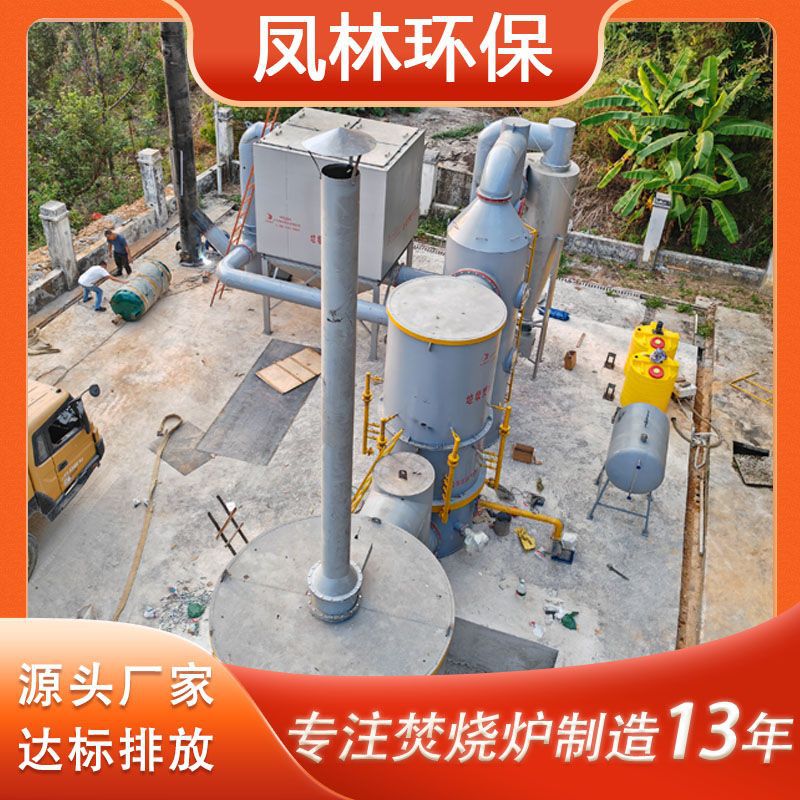 垃圾无害化焚化炉 高温热解气化焚烧炉 10吨生活垃圾焚烧炉