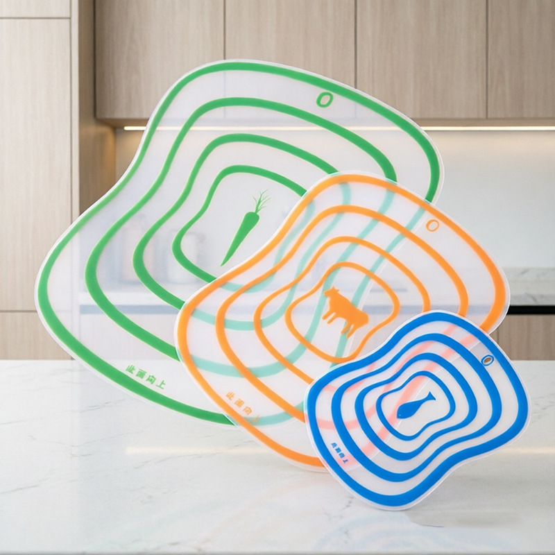 Kitchen Transparent Bendable Frosted Classification Cutting Board Plastic Fruit Cutting Board Plastic Cutting Board