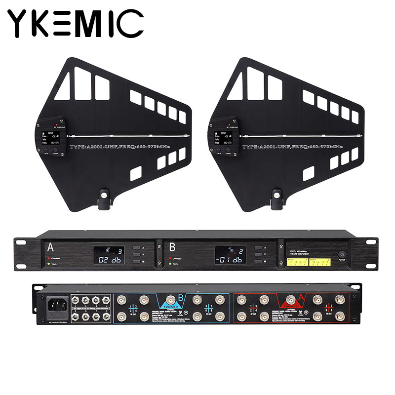 16-Way Antenna Distribution System Signal Splitter Amplifier Wireless Microphone Signal Ua80+A2001