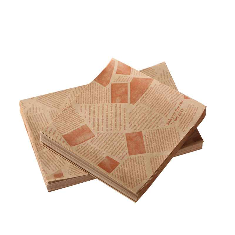 Papel a prueba de aceite Papel de hamburguesas Papel bandeja de aceite Papel de pan Papel para hornear Papel de almohadilla de pizza Papel de freidora de aire