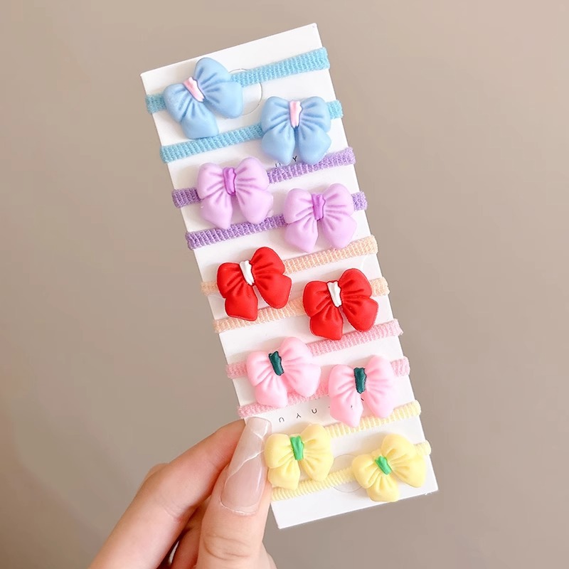 Los niños lindo pulgar accesorios para el cabello banda de pelo de dibujos animados color nueva banda de goma elástica alta cuerda de pelo no duele tocado de pelo cuerda de pelo