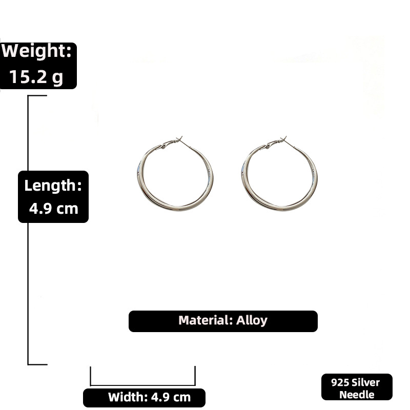 Fashion Alloy Big Circle Geometric Earrings Female display picture 2