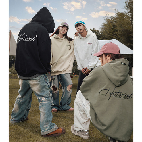 400G Heavyweight American Embroidery Hooded Sweatshirt for Men and Women - Spring New Trend Brand Quality Couple Hoodies Loose Jacket