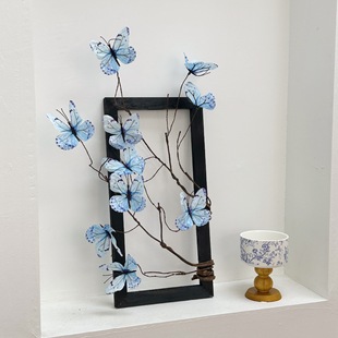 New Chinese Style Butterfly Flower Fake Flower Desktop Decoration Hotel B&B Cafe Decoration Flower Arrangement Live Broadcast Background Wall
