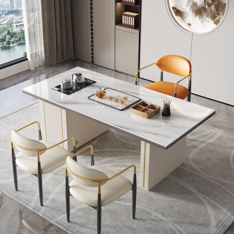 Mesa de té de estilo italiano de lujo incorporada simple y moderna mesa de té de oficina en el hogar balcón pequeña mesa de té de agua hirviendo
