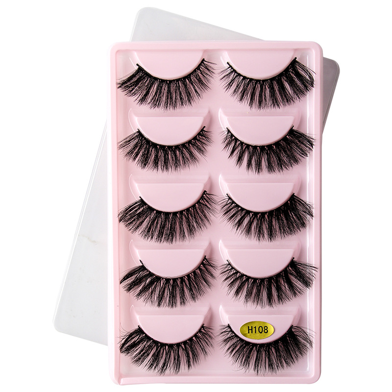 Colorful Pattern Streetwear Style Streetwear Colorful Mink Hair False Eyelashes 1 Piece