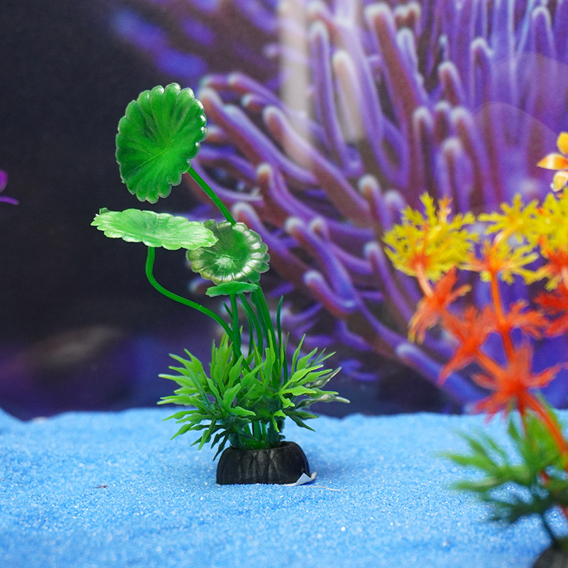 Serie 10-4 venta directa de fábrica simulación de plástico plantas de plantas acuáticas tanque de peces al por mayor caja de arena decoración flor falsa acuario hecho