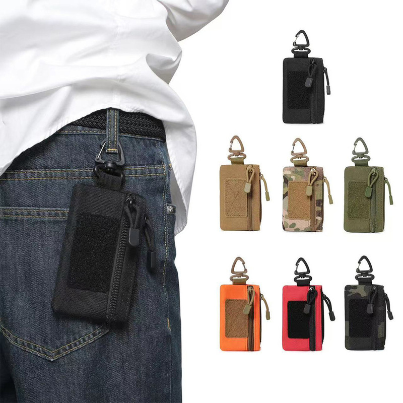 Oxford Cloth Outdoor Sports and Leisure Waist Key Holder, Coin, Id Card, and Small Tool Storage Bag
