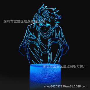 (Cross-border trading), creative atmospheric night light, touch LED table lamp, 3D, remote control, Birthday gift