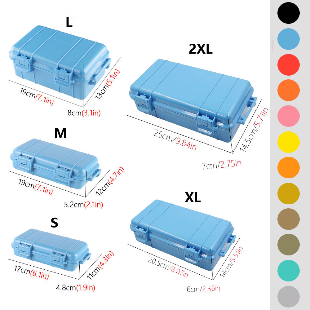 加厚手机工具盒  户外野营密封抗压盒 收纳盒   三个尺寸多色供应