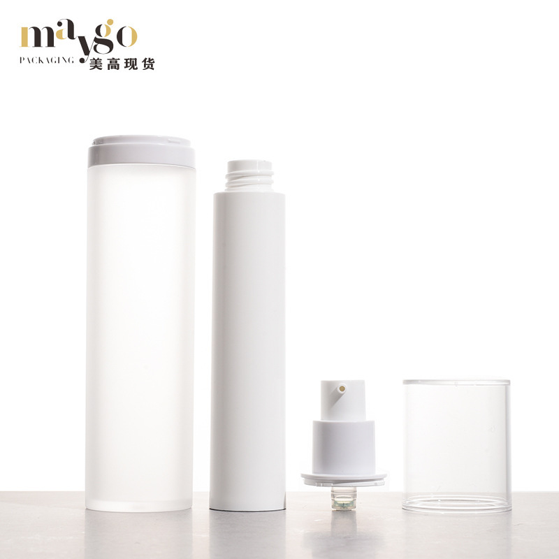 スポット 30ml50ml 真空ボトルストレートラウンドフロストローションボトルスキンケア製品セット新しい詰め替えボトル|undefined