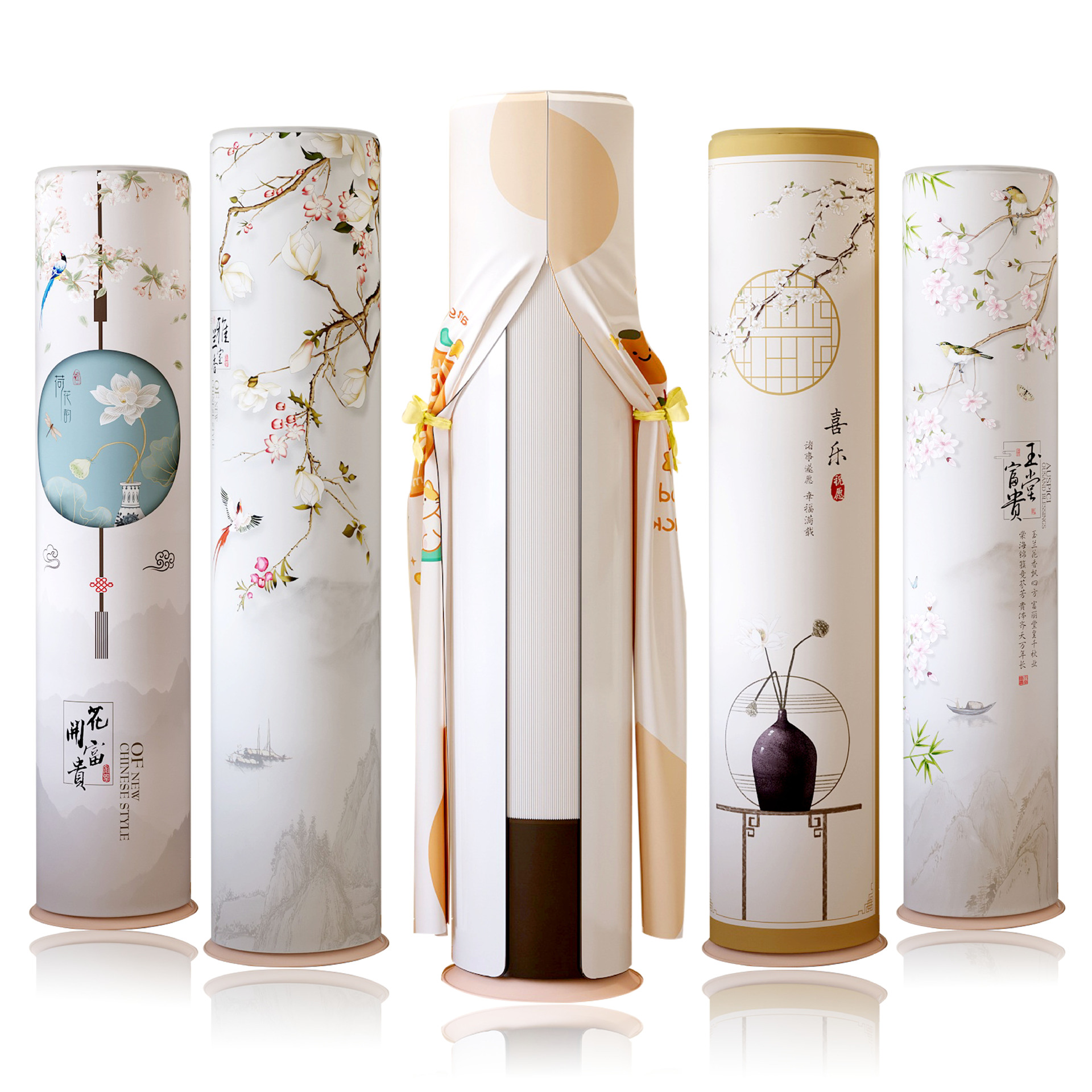 圆柜机空调防尘罩一件代发厂家直销中国风家用开机不取通用款立式