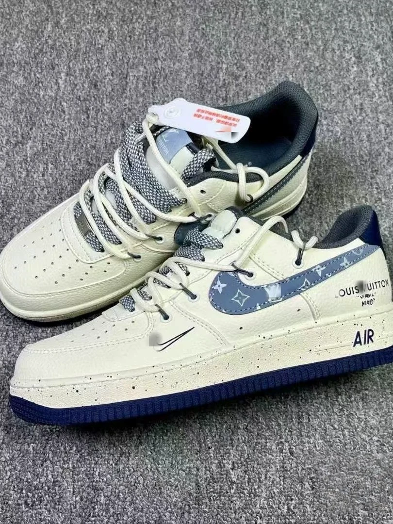 Путиан чистый оригинал Air Force 1 Air Force 1 с двумя соединами крючками цвет хлеба низкие кроссовки осень и зима для мужчин и женщин