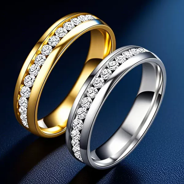 Titanium steel ring Women's wholesale cool plain ring ins non-fading niche high-end stainless steel explosions Women's Light luxury diamond