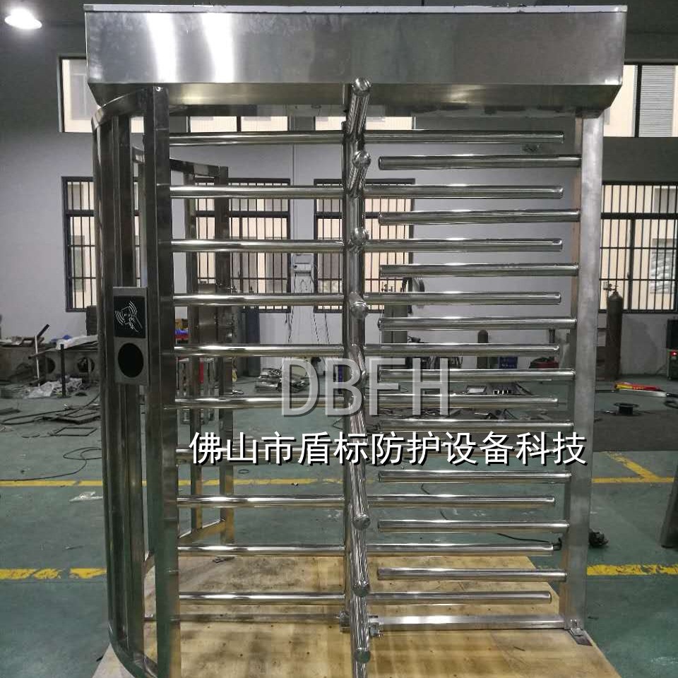 看守所十字电动旋转门 酒店不锈钢门出口单通道人脸识别转闸门