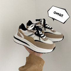 Men's Shoes Instagram Trendy Couple Thick Sole Wafer Ah Gong Shoes Dad Shoes Fashion Student Low Top Sports Casual Shoes