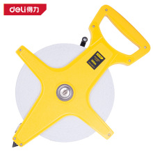 得力皮卷尺架式纤维长尺长卷尺布尺测量工具皮尺测量米尺DL98100