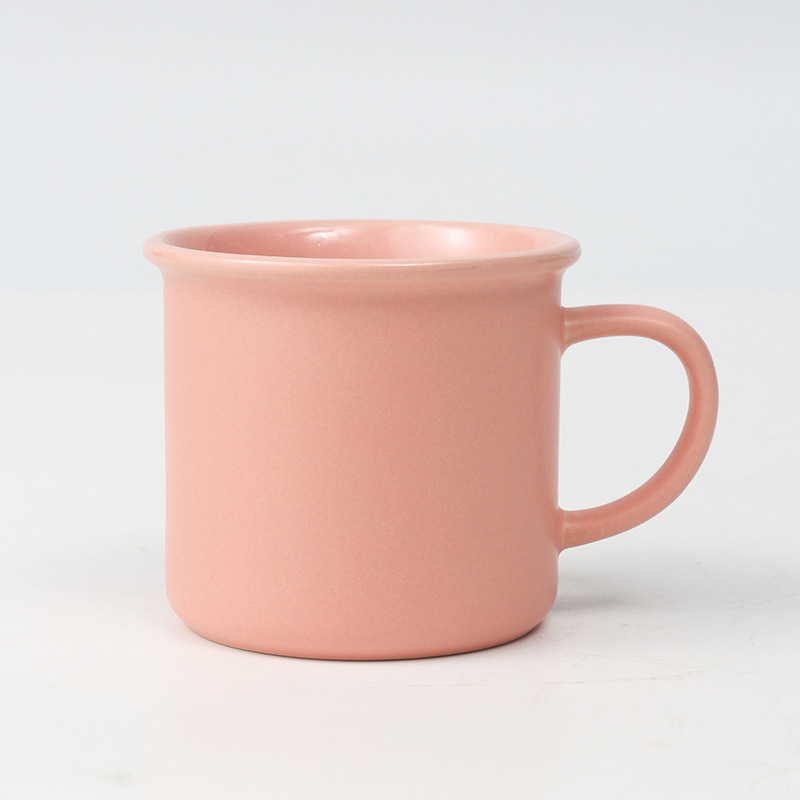 Taza de Cerámica Tipo Esmaltado Retro de Cerámica Resistente a Altas Temperaturas para Cafetería