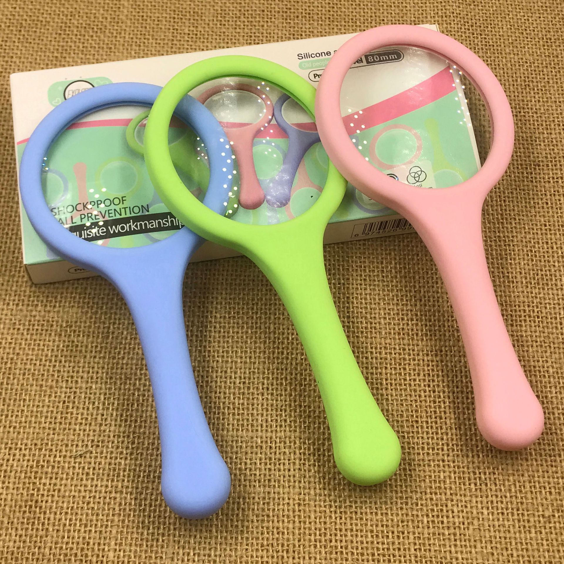 Childproof Anti-fall Primary School Kindergarten Science Experiment Toy Gift Candy Colorful Handheld Reading 5x Magnifying Glass
