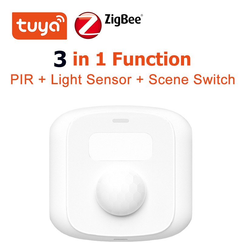 Graffiti inteligente WiFi/Zigbee Cuerpo Humano sensor de infrarrojos sensor de luz interruptor de la escena 3-en-1 función lejos