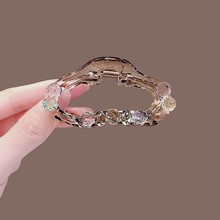 bling超闪！云朵爱心水钻抓夹中号透明高级感后脑勺盘发鲨鱼夹女