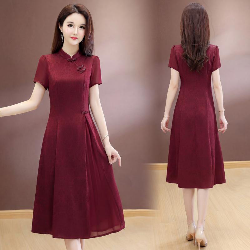 High-end, elegant, and classy modified cheongsam dress for women, summer 2026 new model, Shisanxing Ximama gauze fabric dress High-end, elegant, and classy modified cheongsam dress for women, summer 2026 new model, Shisanxing Ximama gauze fabric dress