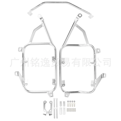 Suitable for Cfmoto 450Mt Mt450 Motorcycle Modified Side Box Rack, Rear Rack, Luggage Box Bracket Accessories (Motorcycle bumper) - side-box-rack-silver