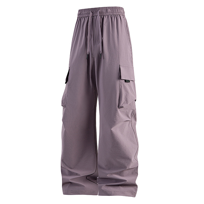 Summer Cool Quick-Drying Overalls, Loose Straight Breathable Quick-Drying Pants, Thin Drapey Trousers, Same Style for Men and Women