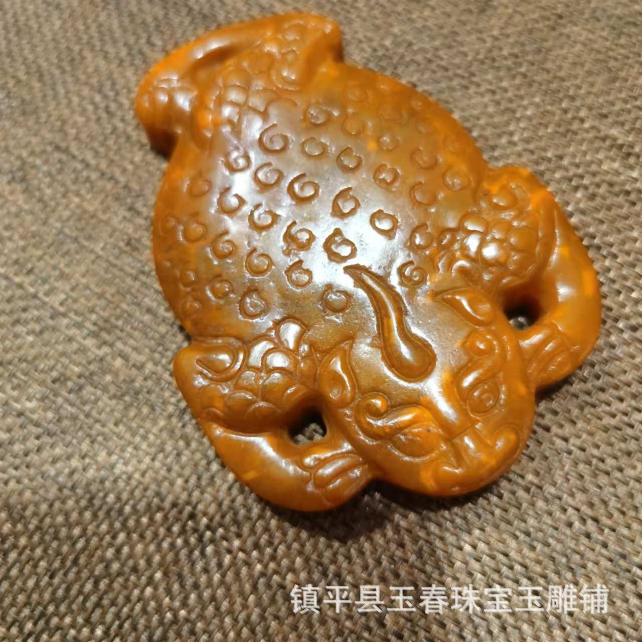 도매 고고대 숙성 한 왕조 황금 매미 80-60mm