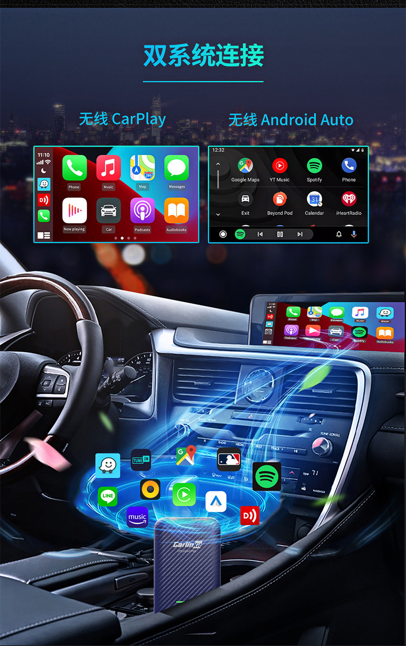 Android Auto Box 4.0 Carlinkit Wired to Wireless Carplay
