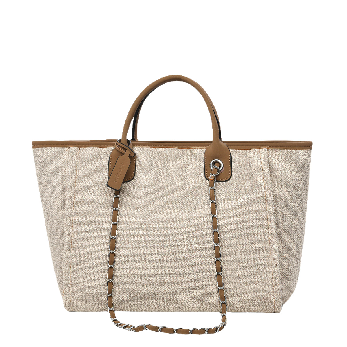 Bolso de mano de gran capacidad 2025 textura elegante bolso de mujer de color puro bolso de cubo con cadena bolsos transfronterizos